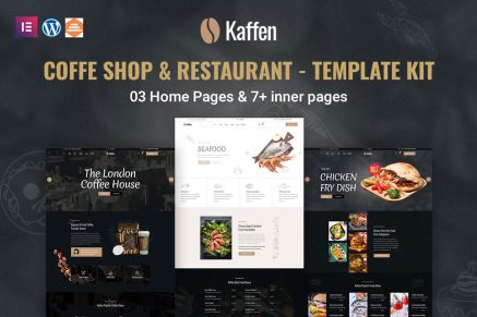 Kaffen- Coffe Shop and Restaurant Elementor Template Kit