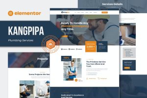 Kangpipa – Plumbing Services Elementor Template Kit