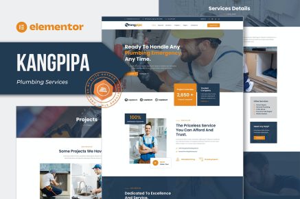 Kangpipa- Plumbing Services Elementor Template Kit