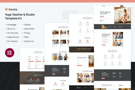 Karata- Yoga Teacher and Studio Elementor Template Kit