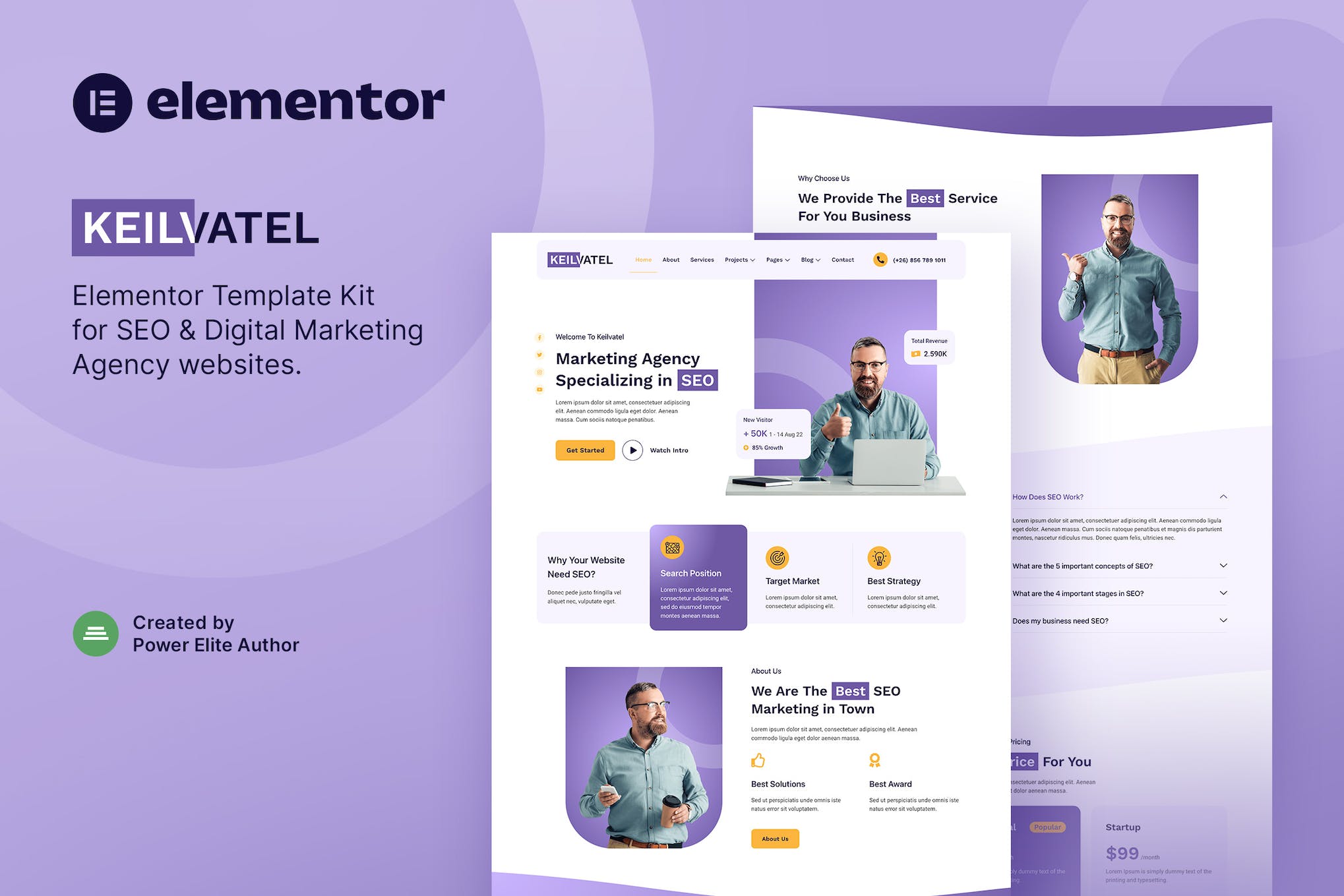 Keilvatel- SEO and Digital Marketing Agency Elementor Template Kit