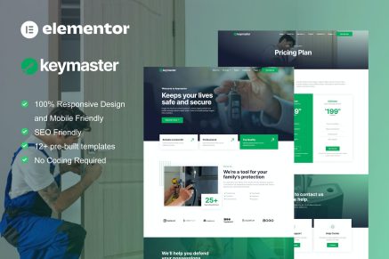 KeyMaster- Locksmith and Key Maker Service Elementor Template Kit