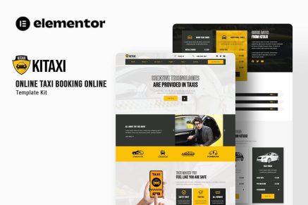 Kitaxi- Online Taxi Booking Elementor Template Kit