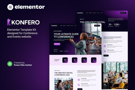 Konfero- Conference and Event Elementor Template Kit