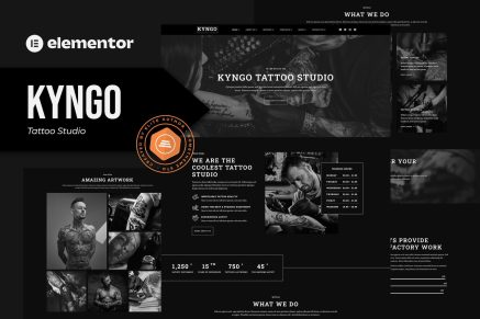 Kyngo- Tattoo Studio Elementor Template Kit