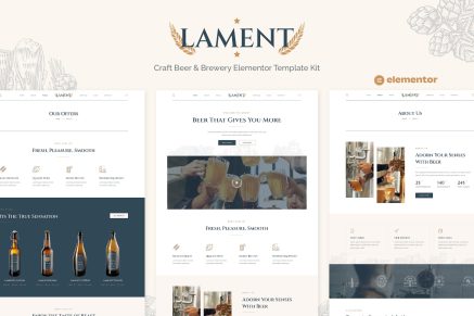 Lament- Craft Beer and Brewery Elementor Template Kit