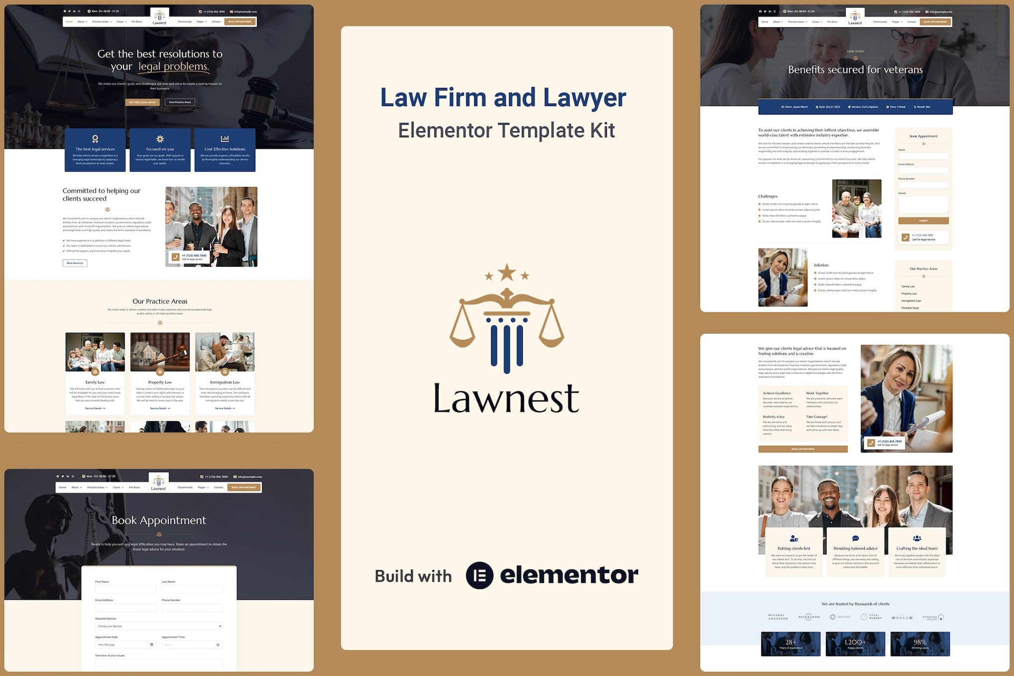 Lawnest- Law Firm and Lawyer Elementor Pro Template Kit