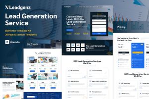 Leadgenz – Lead Generation & Sales Agency WordPress Elementor Template Kit