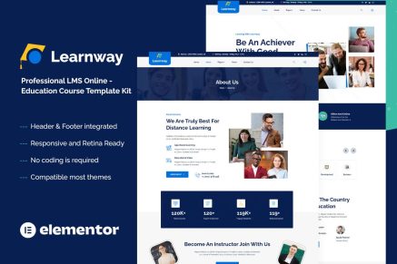 Learnway- Professional Online Education Courses Elementor Template Kit