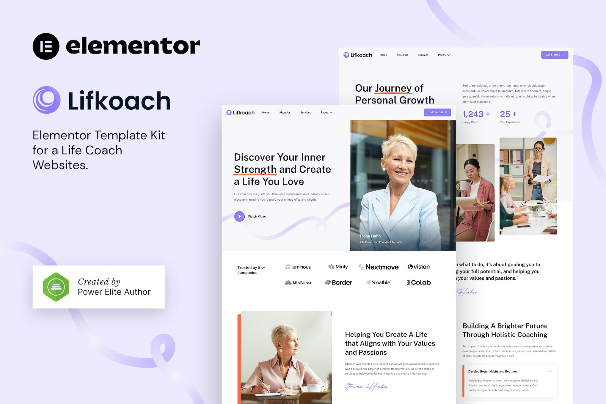 Lifkoach- Life Coach and Mentor Elementor Template Kit