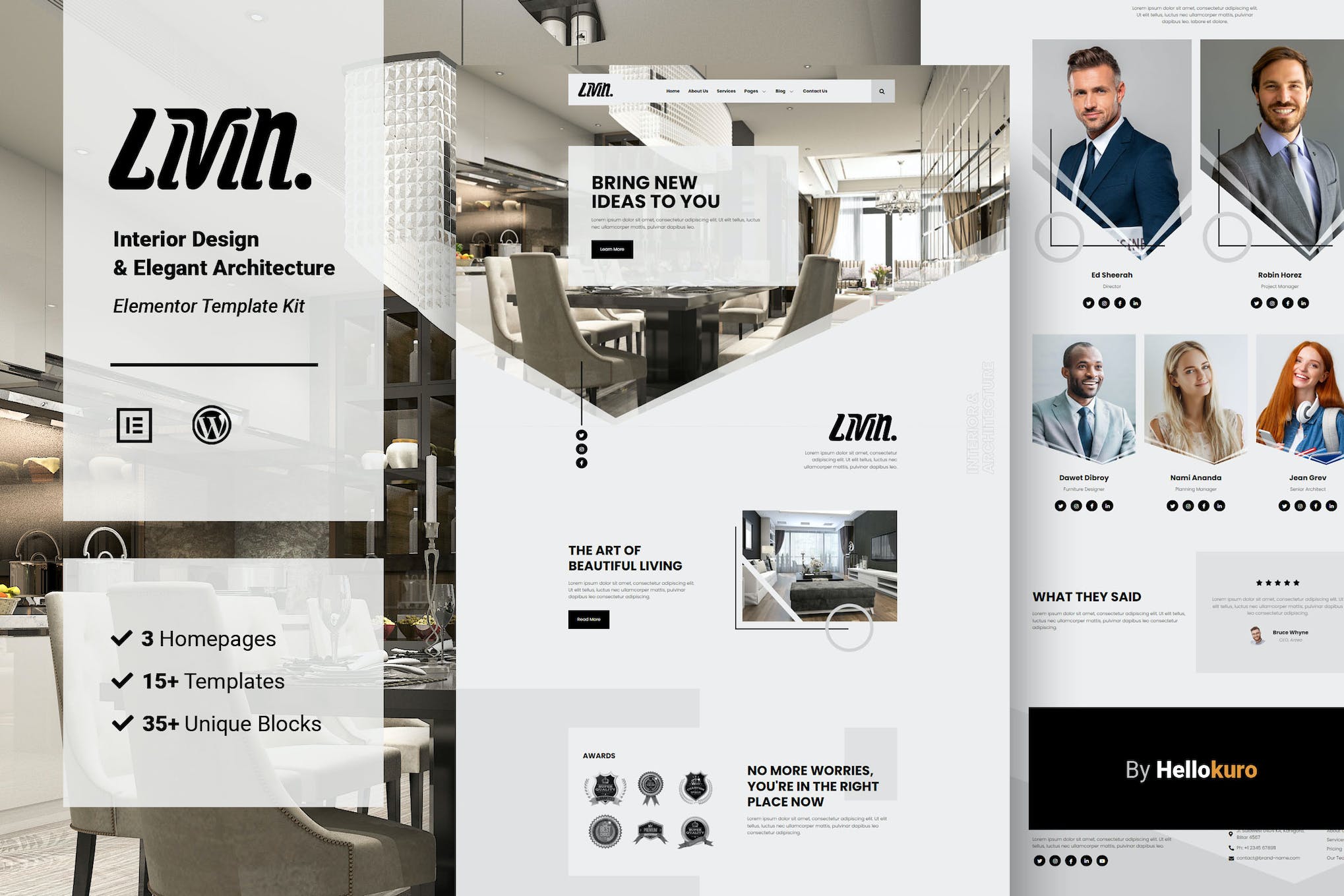 Livin- Interior Design and Architecture Elementor Template Kit