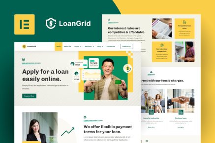 LoanGrid- Loans and Financing Elementor Template Kit