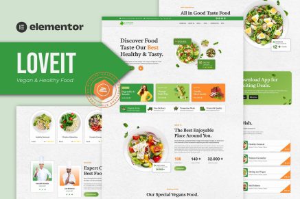 Loveit- Vegan and Healthy Food Restaurant Elementor Template Kit
