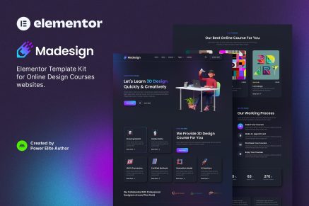 Madesign- Online Design Courses Elementor Template Kit