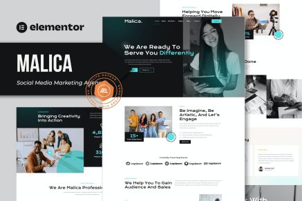 Malica- Social Media Marketing Agency Elementor Template Kit