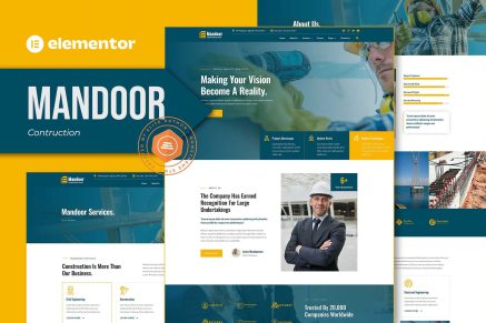Mandoor- Construction Elementor Pro Template Kit