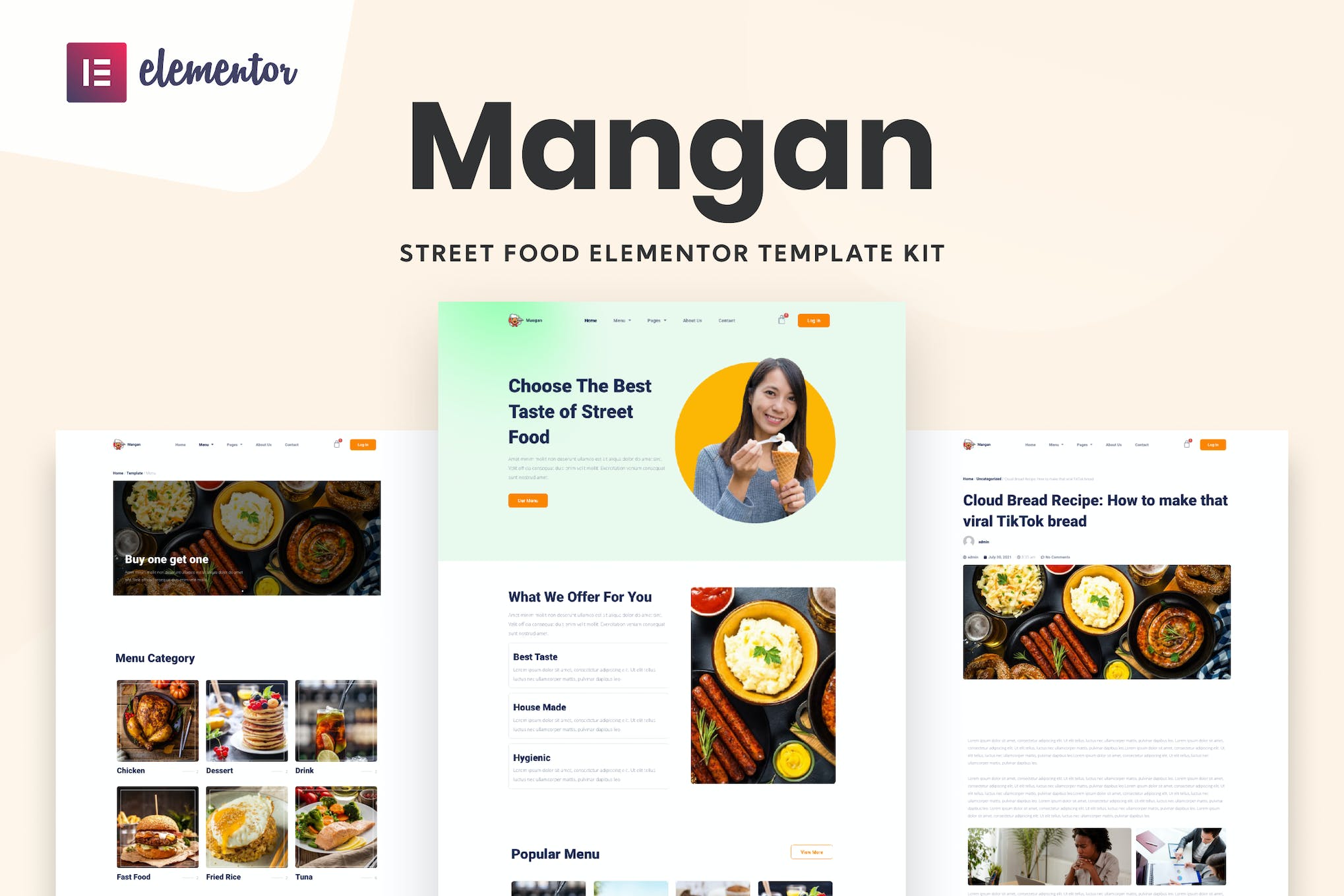 Mangan- Restaurant Elementor Template Kit