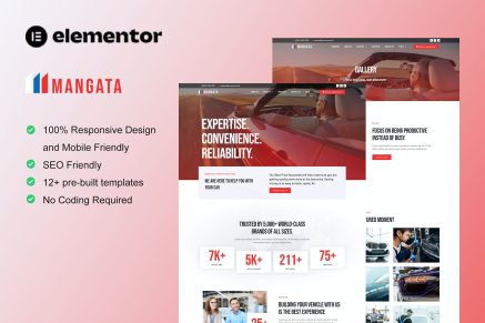 Mangata- Car Painting and Repair Elementor Template Kit