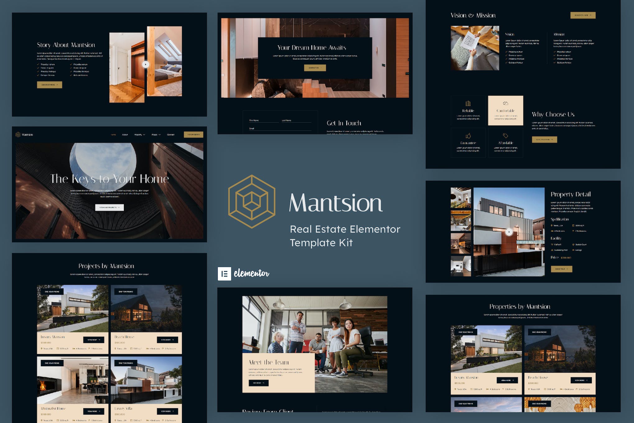 Mantsion- Real Estate Elementor Template Kit