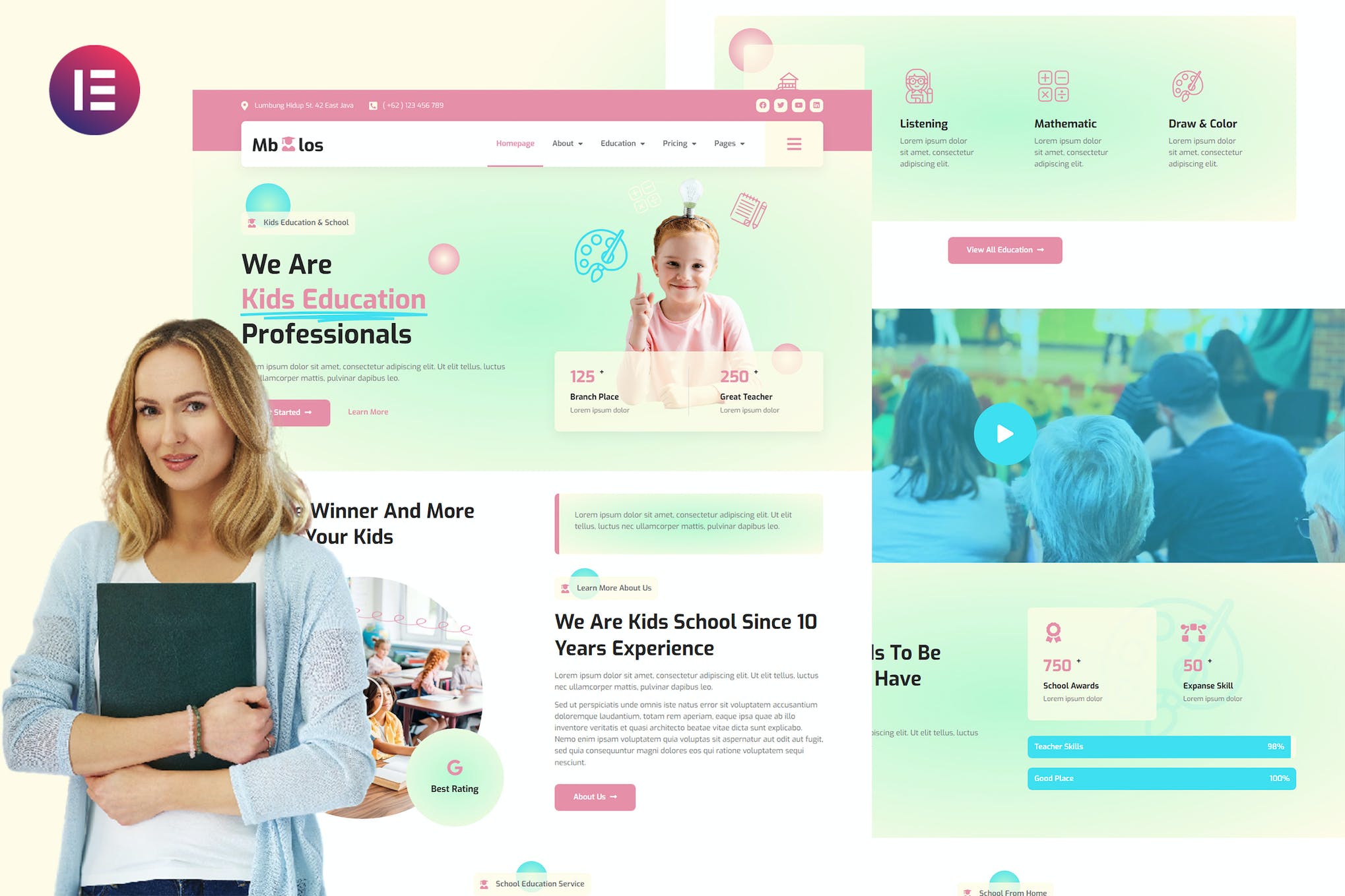 Mbolos- Kids School Profile and Promotion Elementor Template Kit