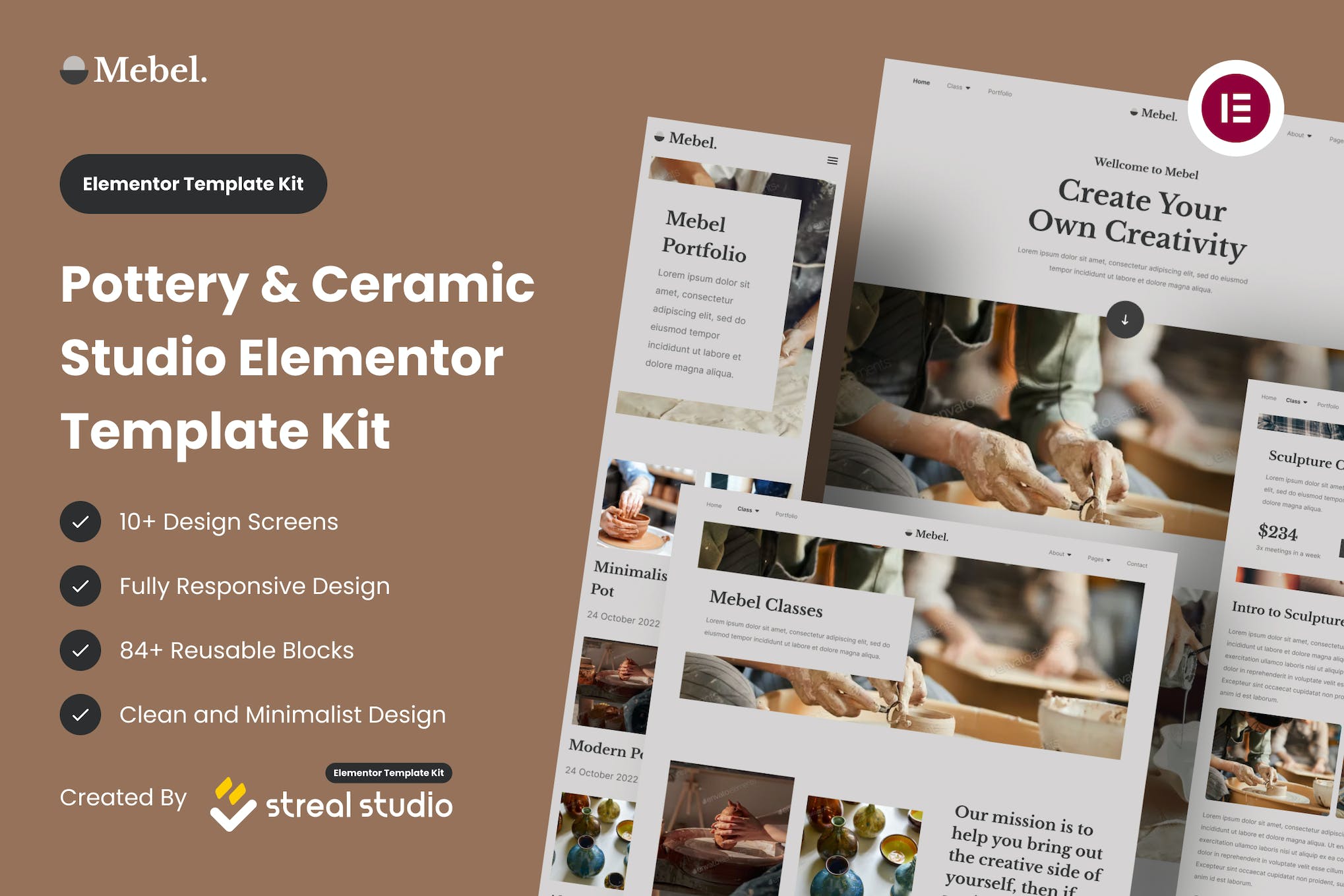 Mebel- Pottery and Ceramic Studio Elementor Template Kit