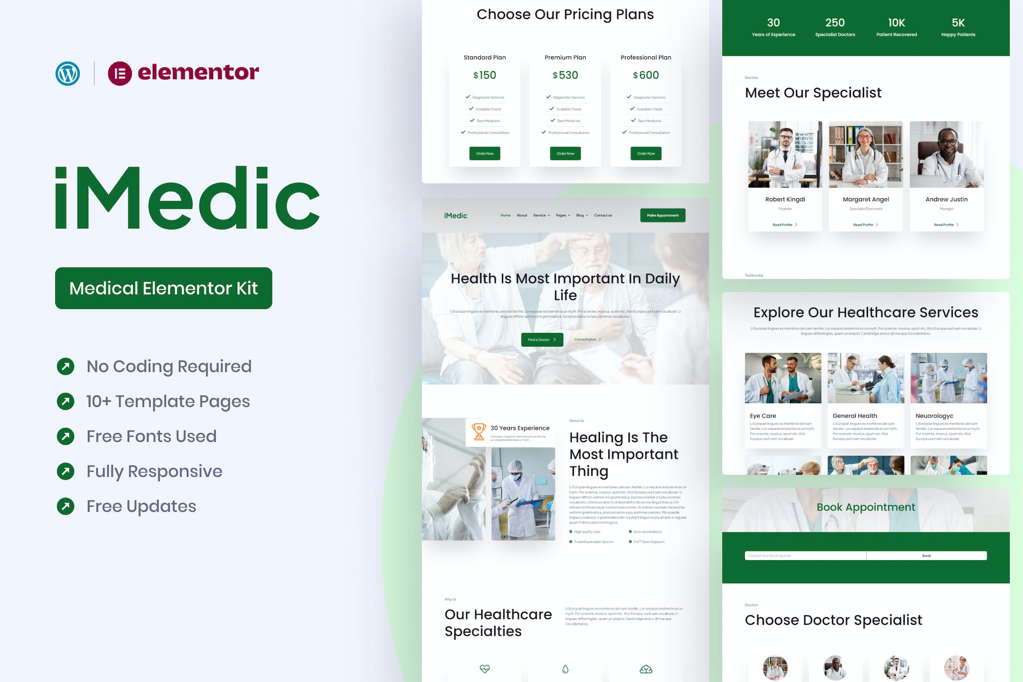 Medicly- Medical Elementor Pro Template Kit