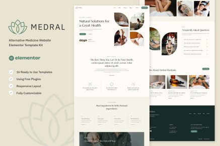 Medral- Alternative Medicine Website Elementor Template Kit