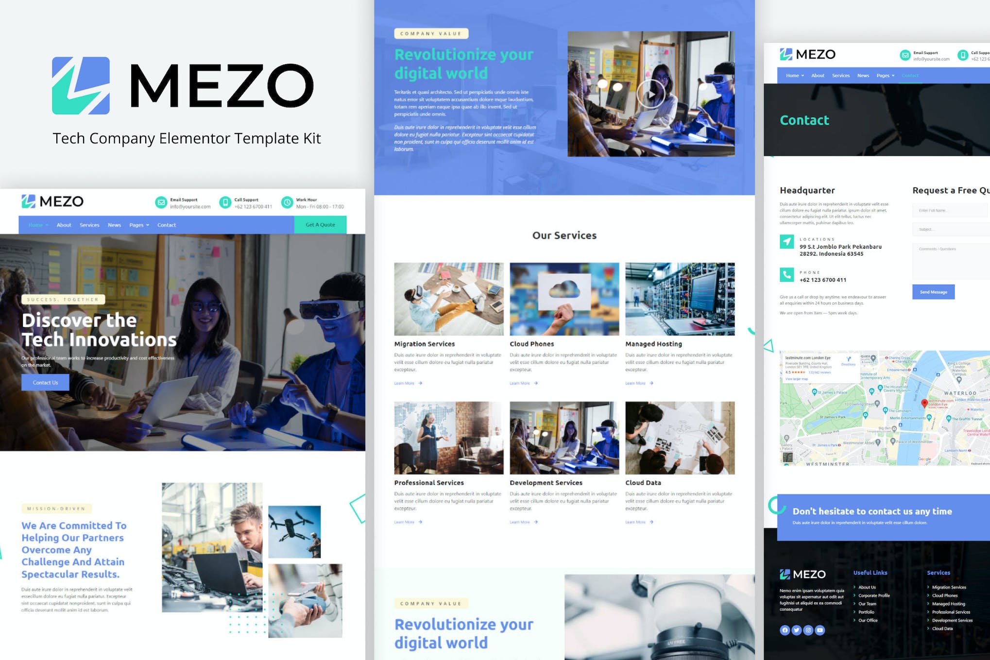 Mezo- Tech Company Elementor Template Kit