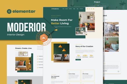 Moderior- Interior Design Elementor Template Kit