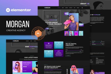 Morgan- Creative Agency and Portfolio Elementor Template Kit