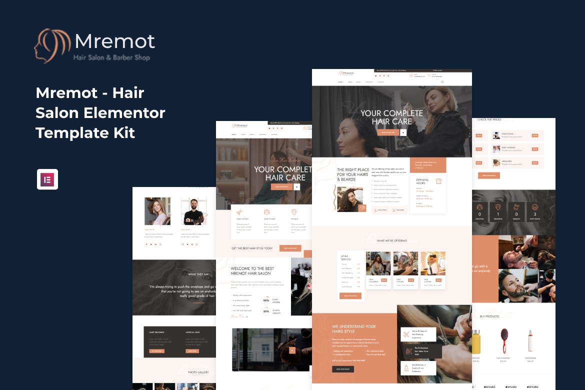 Mremot- Hair Salon Elementor Template Kit