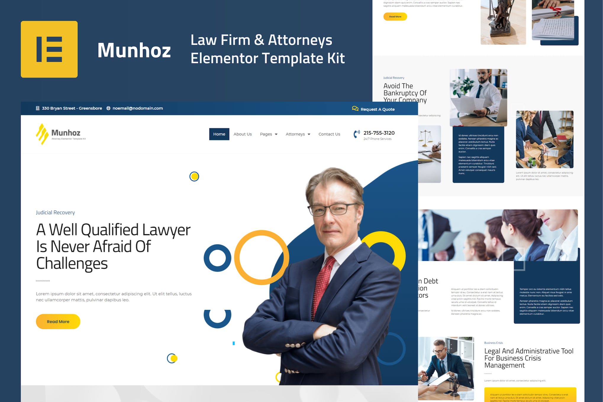 Munhoz- Law Firm and Attorneys Elementor Template Kit