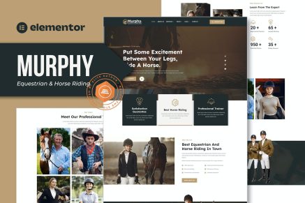 Murphy- Equestrian and Horse Riding Elementor Template Kit