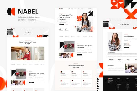 Nabel- Influencer Marketing Agency Elementor Template Kit