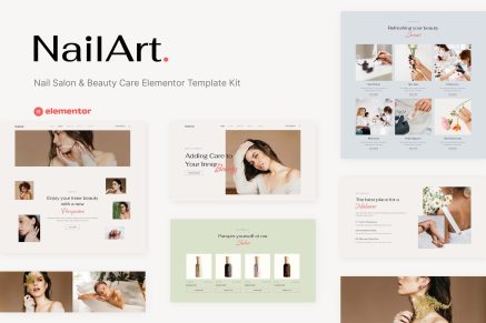 Nailart- Nail Salon and Beauty Care Elementor Template Kit