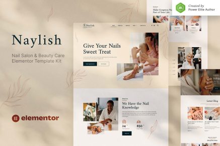 Naylish- Nail Salon and Beauty Care Elementor Template Kit