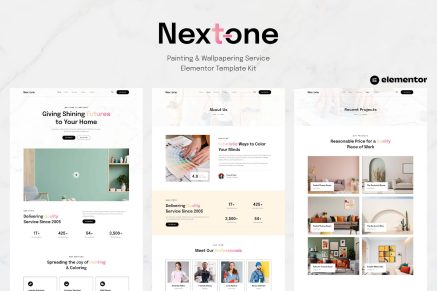 Nextone- Painting and Wallpapering Service Elementor Template Kit