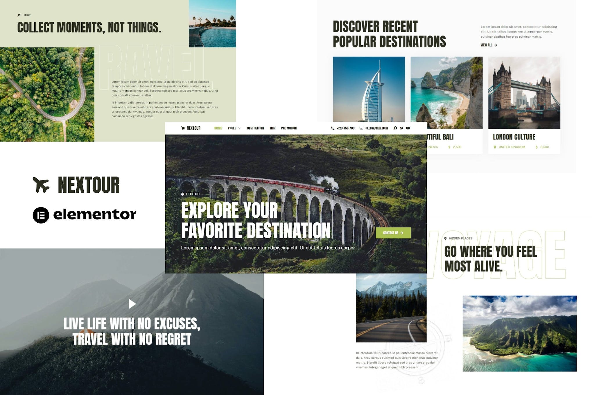 Nextour- Tour Guide and Travel Agency Elementor Template Kit