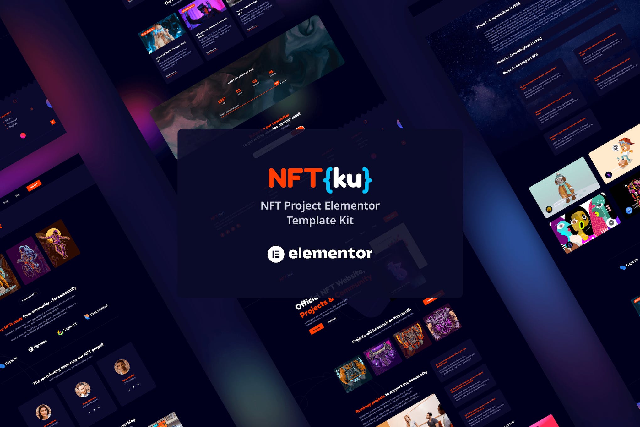 NFTku- NFT Project Elementor Template Kit