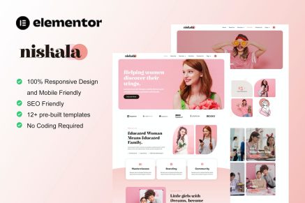 Niskala- Feminine Business Elementor Template Kit