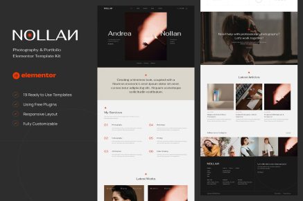 Nollan- Photography and Portfolio Elementor Template Kit