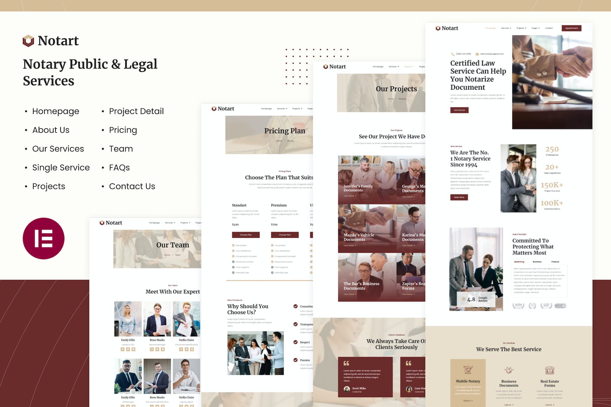 Notart- Notary Public and Legal Services Elementor Template Kit