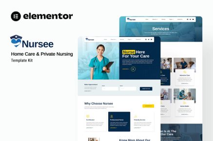 Nursee- Homecare and Private Nursing Elementor Template Kit