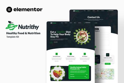 Nutrithy- Healthy Food and Nutrition Elementor Template Kit
