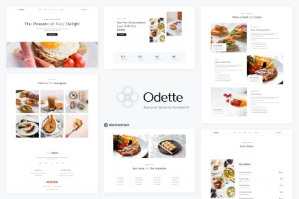 Odette- Restaurant Elementor Template Kit