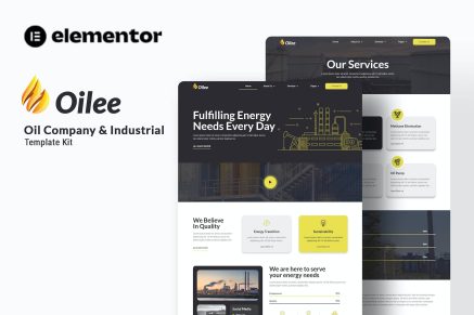 Oilee- Oil Company and Industrial Company Elementor Template Kit