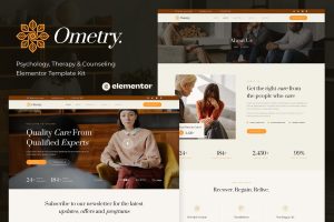 Ometry – Psychology Therapy & Counseling Elementor Template Kit