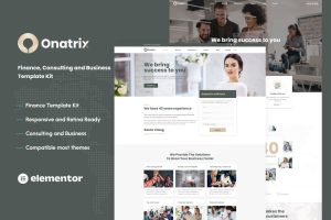 Onatrix – Finance Consulting & Business Elementor Template Kit