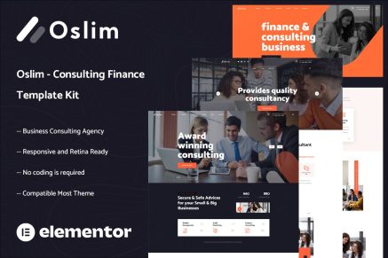Oslim- Consulting Finance Elementor Template Kit
