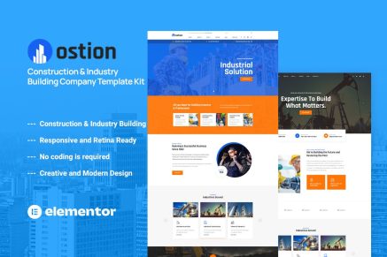 Ostion- Construction and Industry Building Company Template Kit